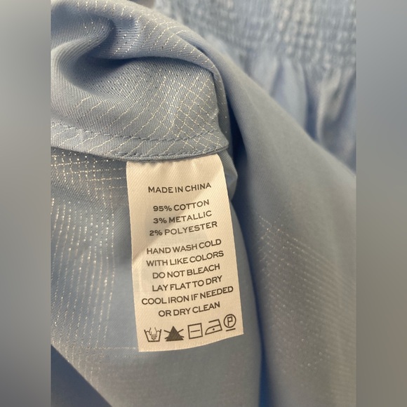 Hill House The Athena Nap Dress - Light Blue Glitter Check - sz M - Picture 6 of 6